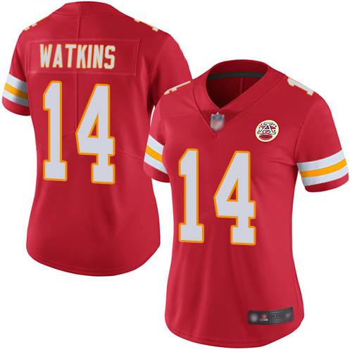 Women Kansas City Chiefs 14 Watkins Sammy Red Team Color Vapor Untouchable Limited Player Football Nike NFL Jersey